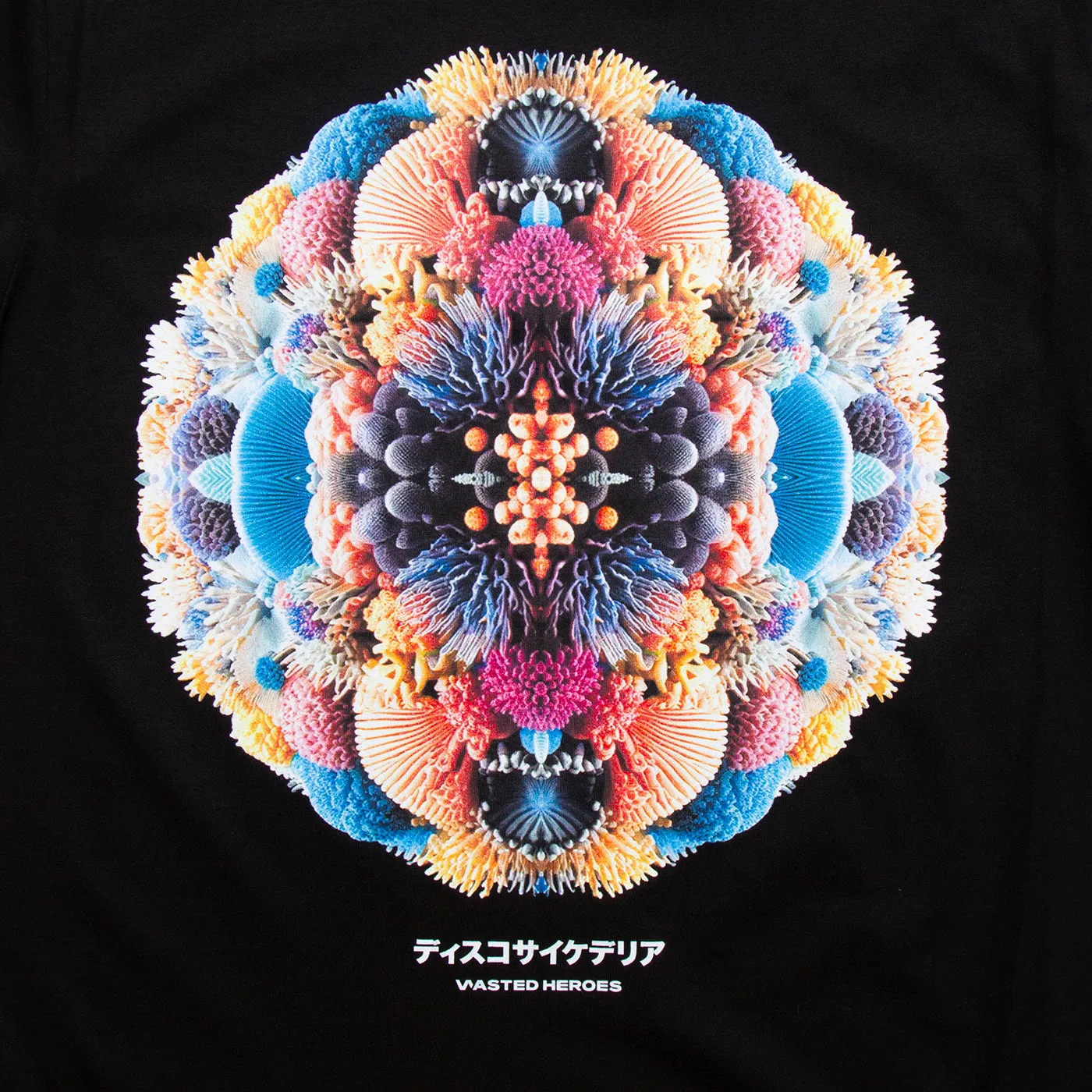 027 Disco Psychedelia Front Print - Tshirt - Black