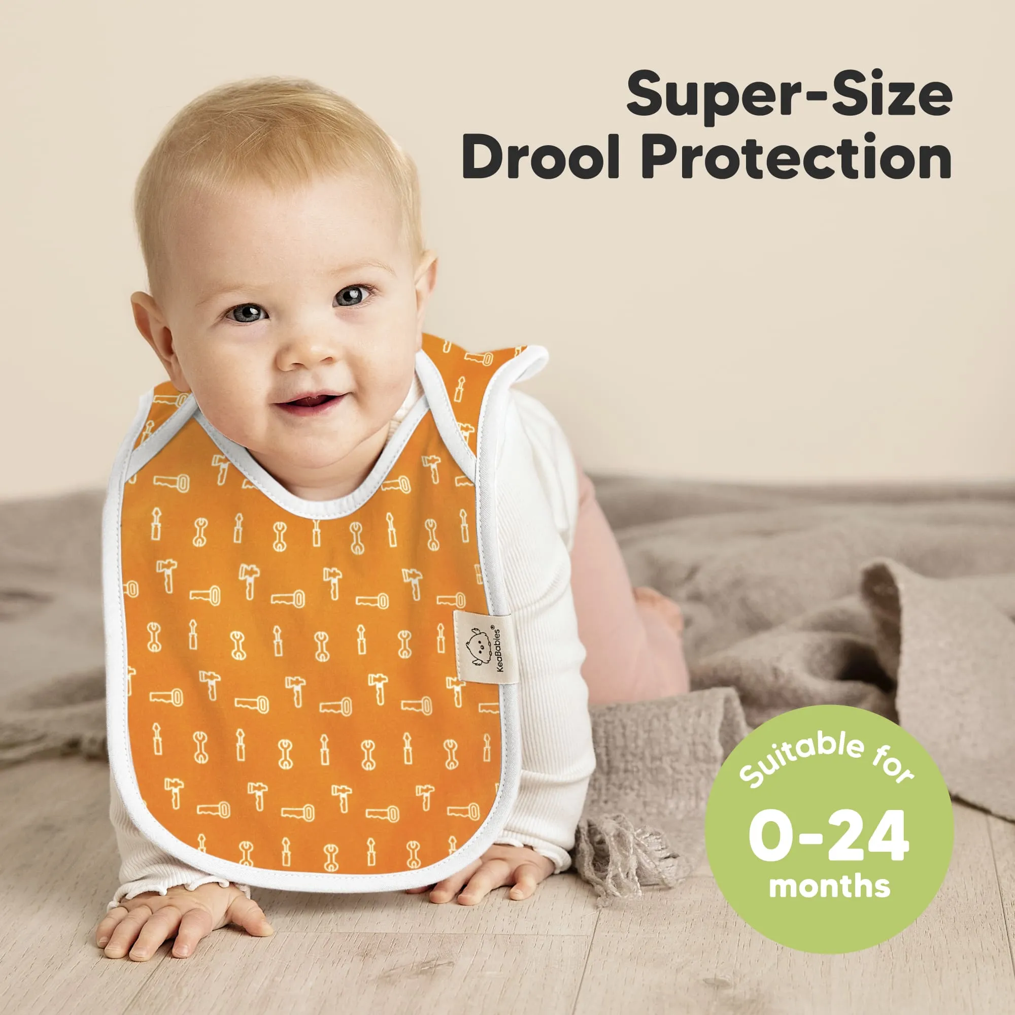 8-Pack Hallo Drool Bibs (Builders)