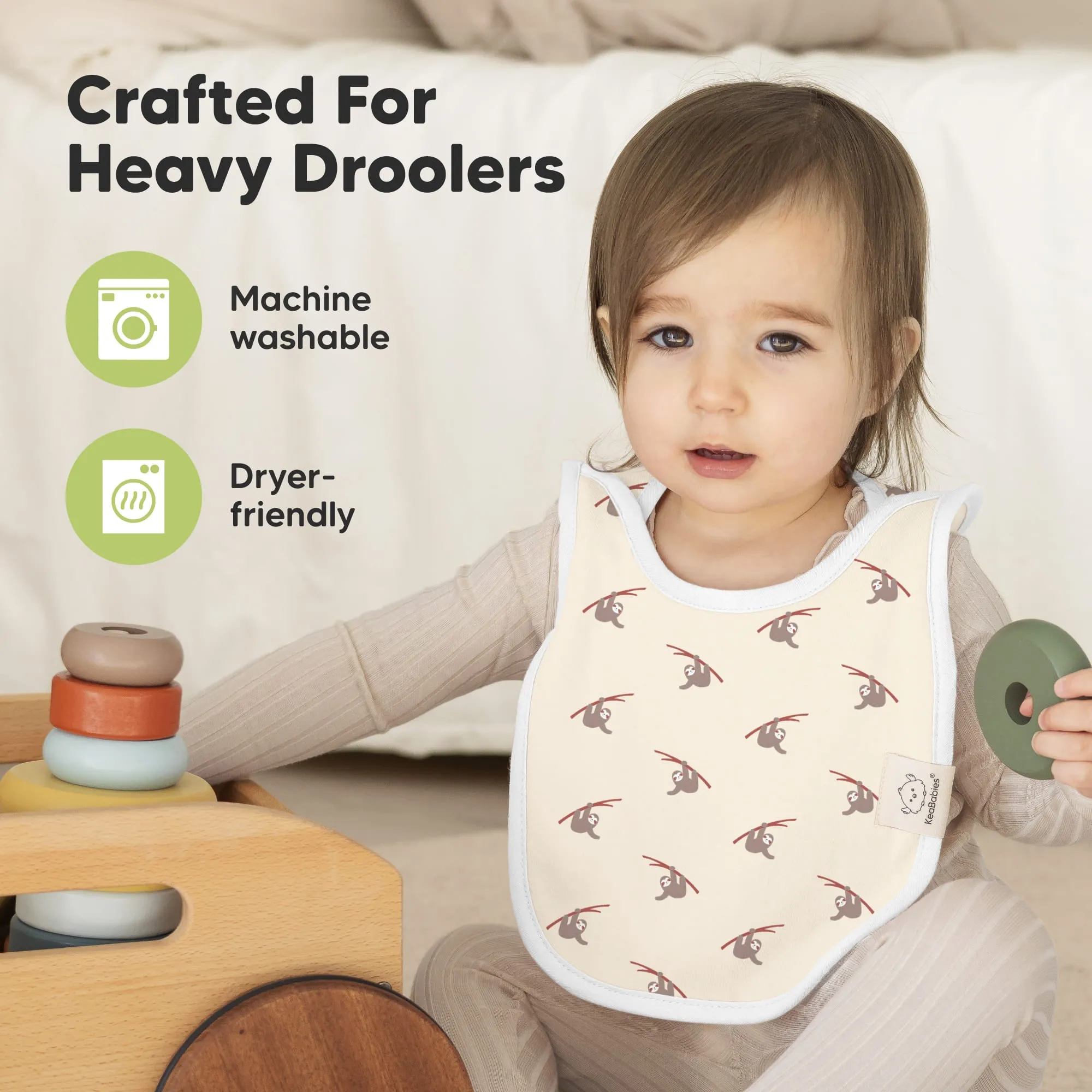 8-Pack Hallo Drool Bibs (Builders)