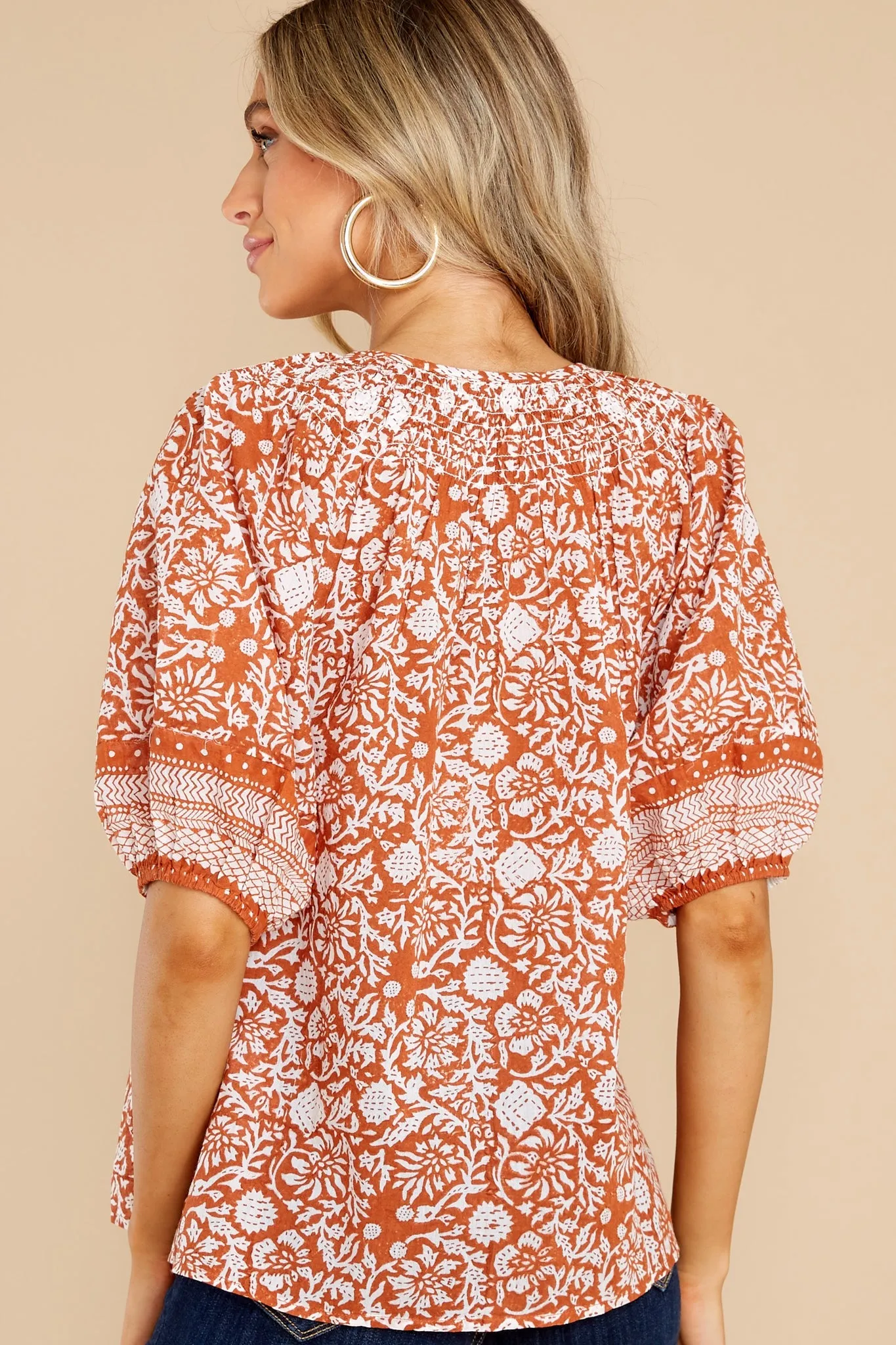 Adele Anila Block Print Blouse