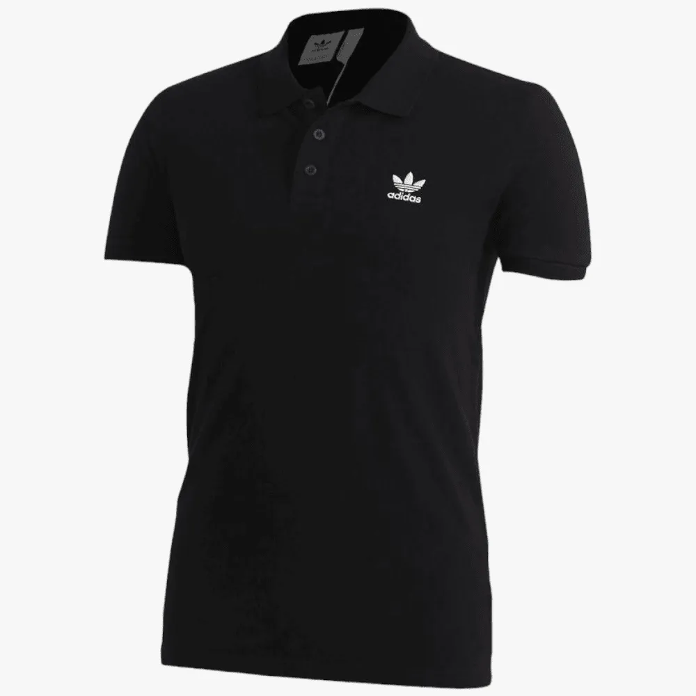 adidas Mens Essential Short Sleeve Polo Black