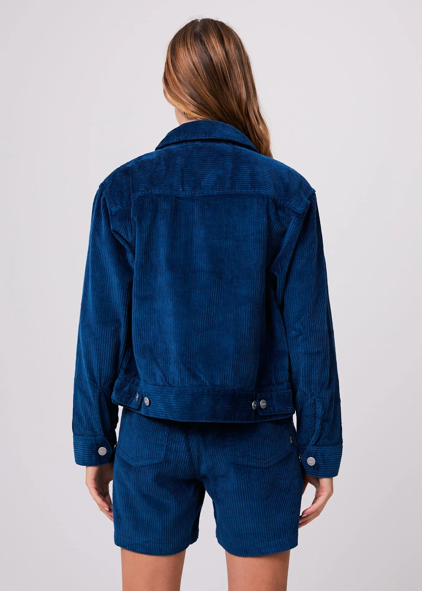 Afends Womens Anderson - Hemp Corduroy Jacket - Cobalt