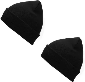 American Trends Winter Beanie Men Wool Knit Fisherman Hat Women Cuffed Black Beanie Slouchy Skull Cap