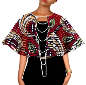 Ankara-Laced Shawl Collar Necklace