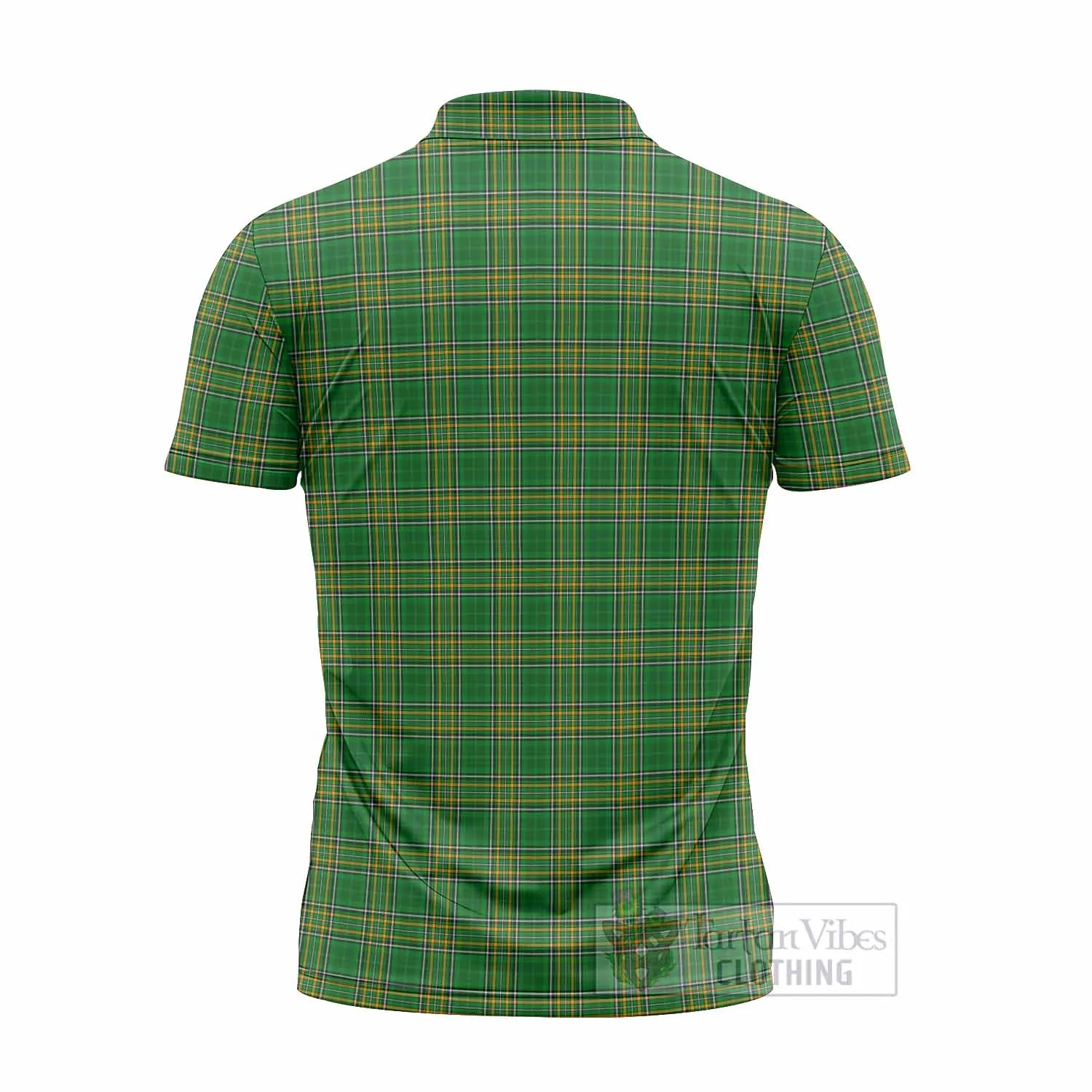 Aylward Irish Clan Tartan Zipper Polo Shirt with Coat of Arms