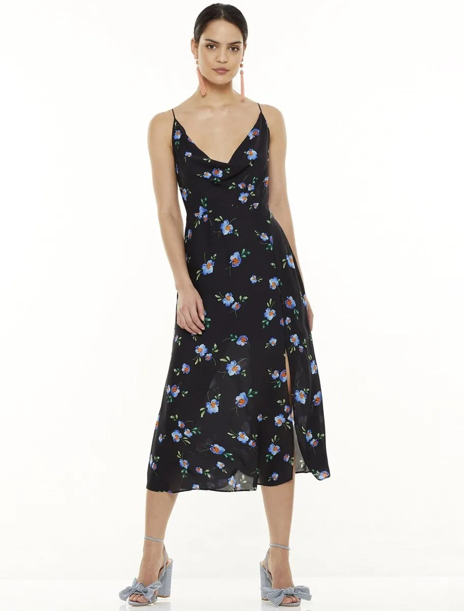 AZURE FLOUNCE MIDI DRESS