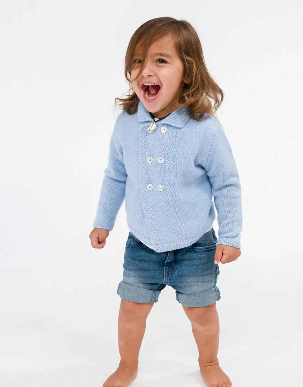 Baby Collar Jacket in Dream Blue