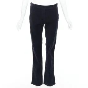 BALENCIAGA 2011 black corduroy mid waist straight leg pants FR36 S