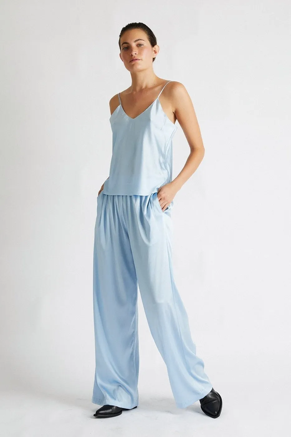   Beryll Lena Silk Pants | Baby Blue