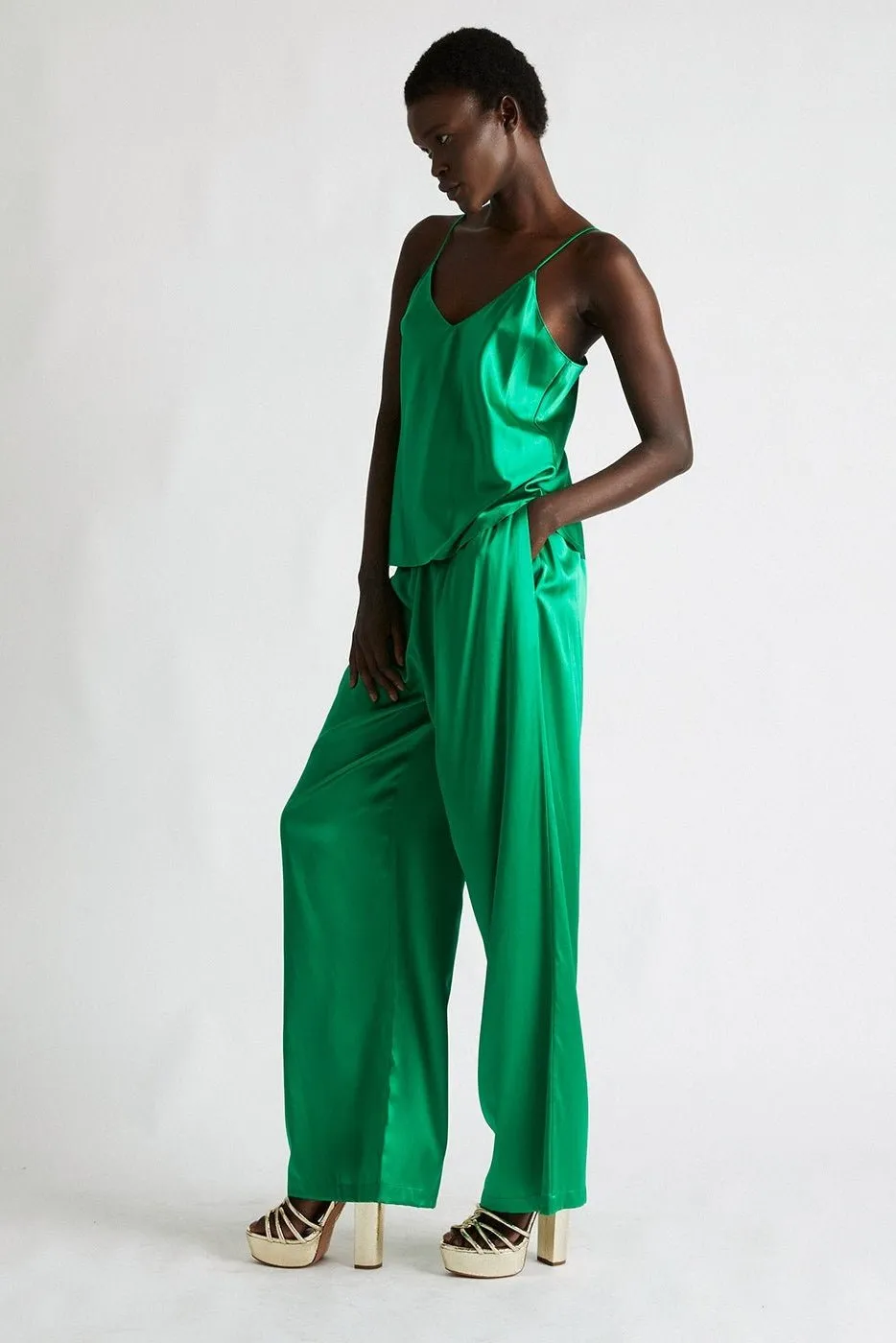   Beryll Lena Silk Pants | Cactus