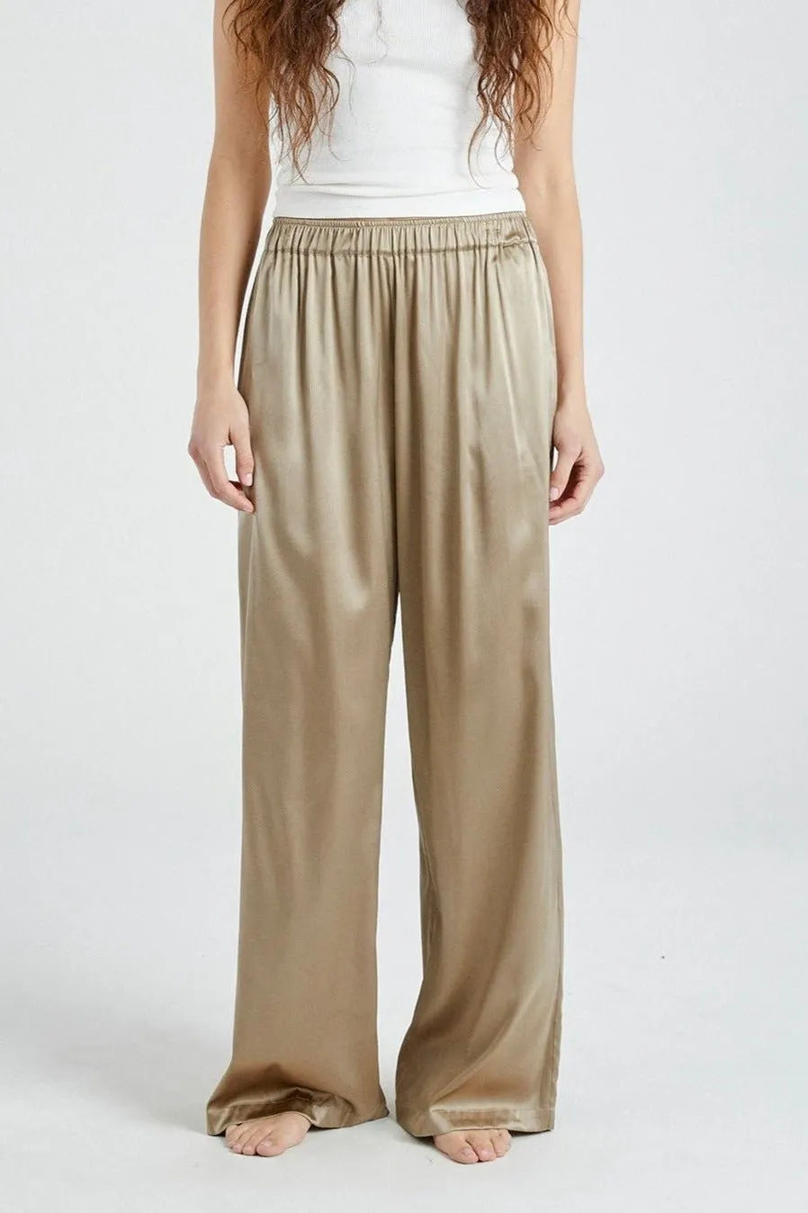   Beryll Lena Silk Pants | Caramel