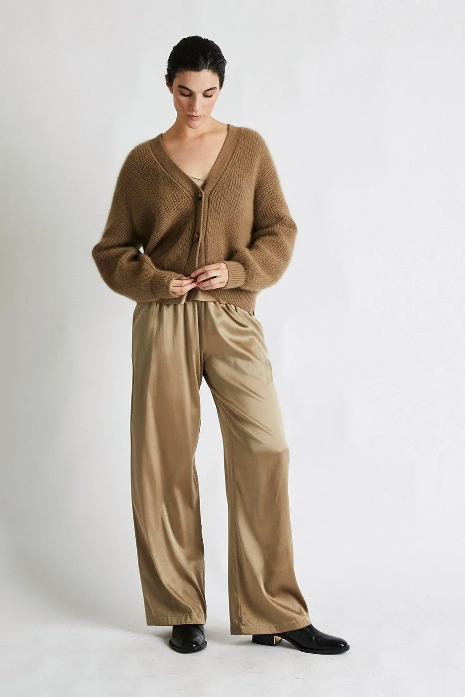   Beryll Lena Silk Pants | Caramel