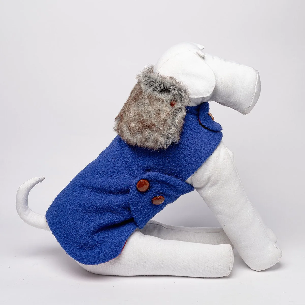 Bespoke Dog Coat/Raincoat Cobalt Casentino