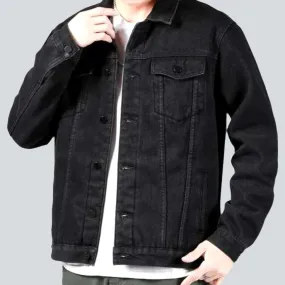 Black insulated men jean jacket