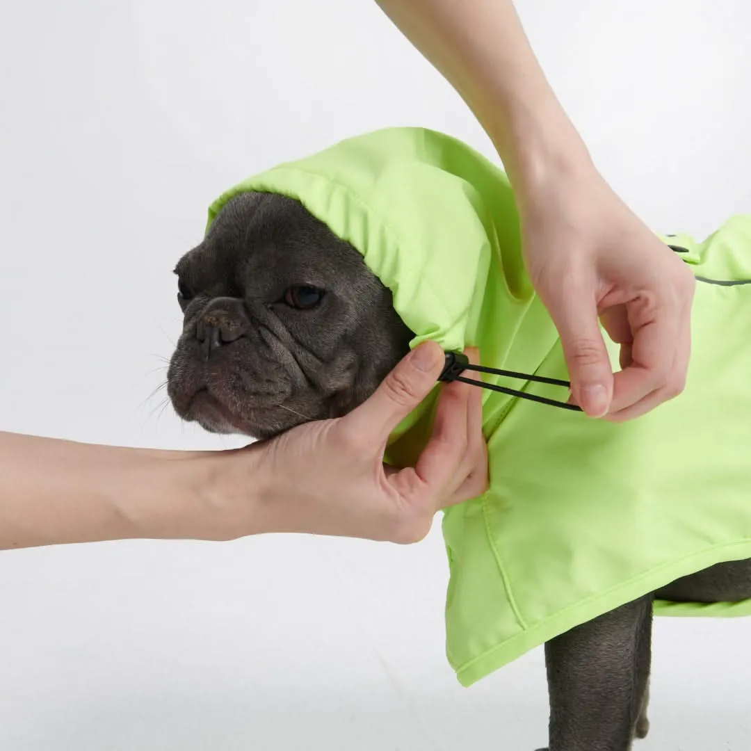 Breatheshield™ Dog Raincoat  - Lime White Navy