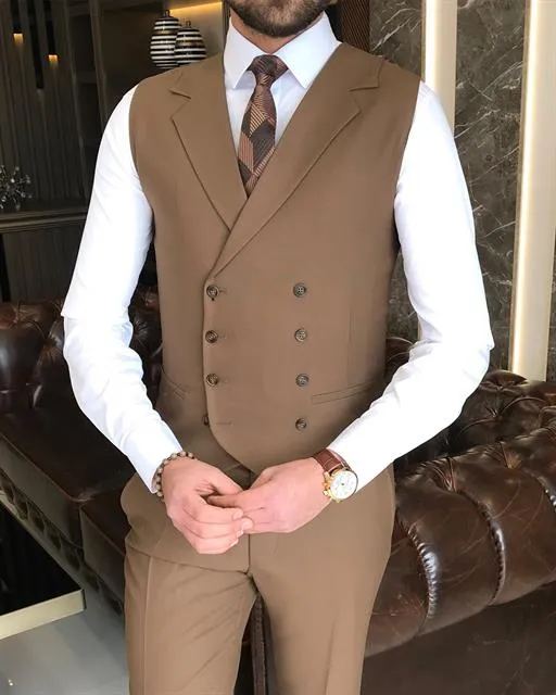 Brown Single Breasted 3 Piece Suit by Italian Vega®