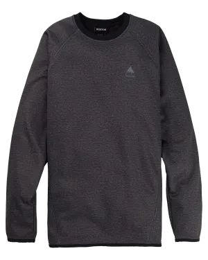 Burton Men's Crown Weatherproof Pullover Crewneck Fleece - True Black Heather