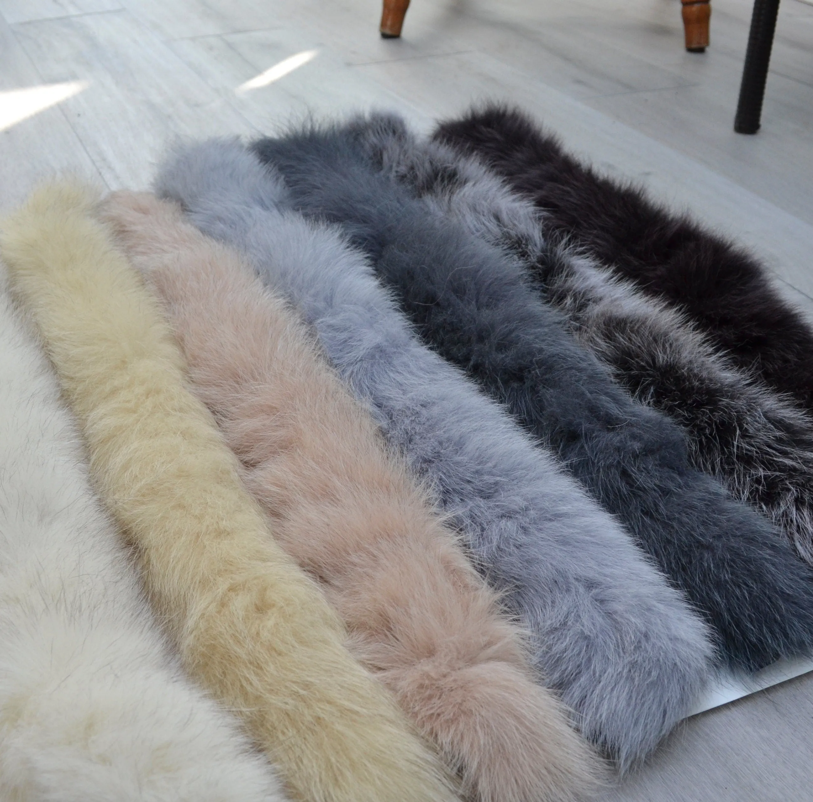 BY ORDER, 60-80 cm Real Fox Fur (Tail) Trim Hood, Fur collar trim, Fox Fur Collar, Fur Scarf, Fur Ruff, Fur Hood, Fur stripe, Coat Trim