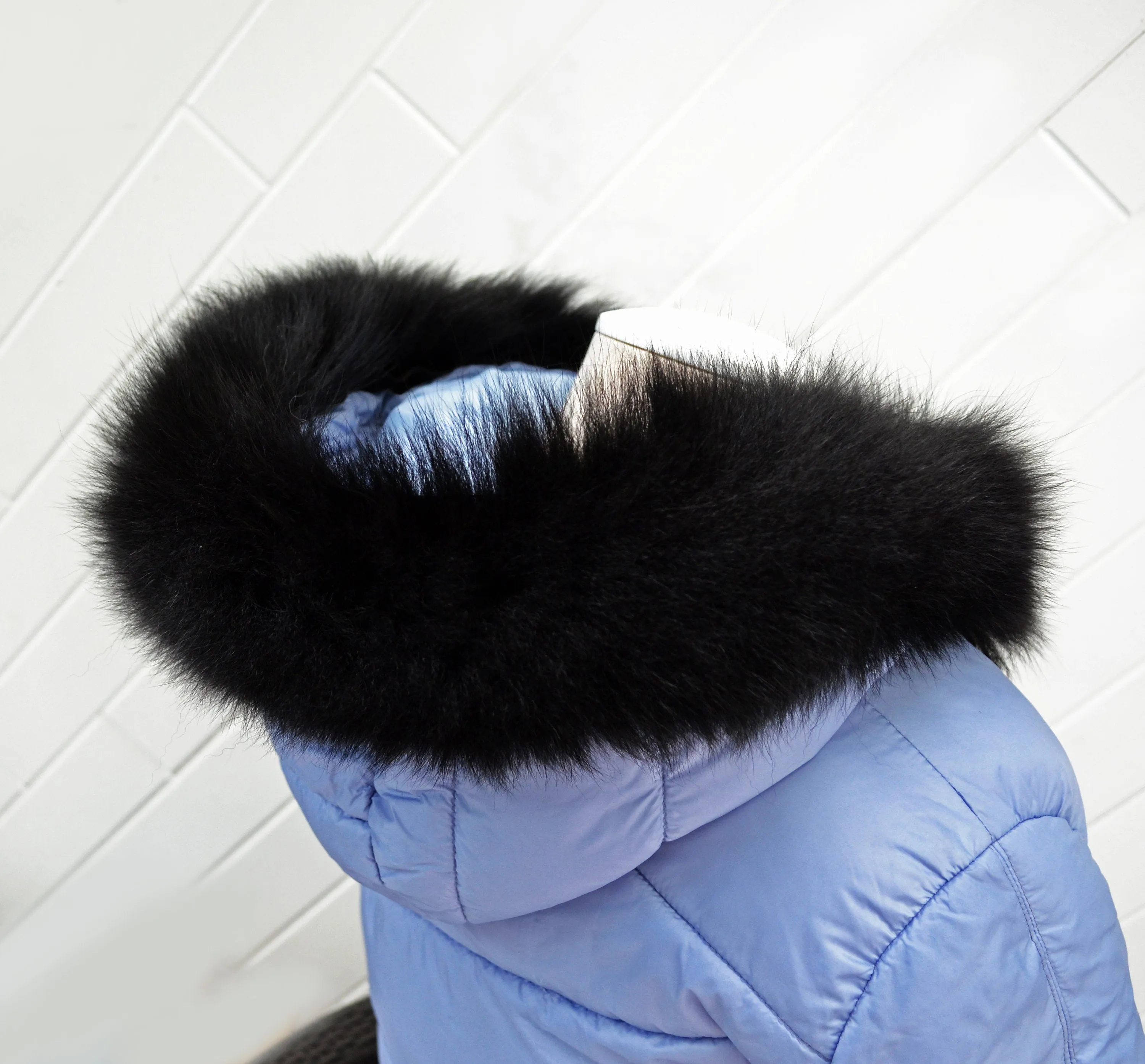 BY ORDER, 60-80 cm Real Fox Fur (Tail) Trim Hood, Fur collar trim, Fox Fur Collar, Fur Scarf, Fur Ruff, Fur Hood, Fur stripe, Coat Trim