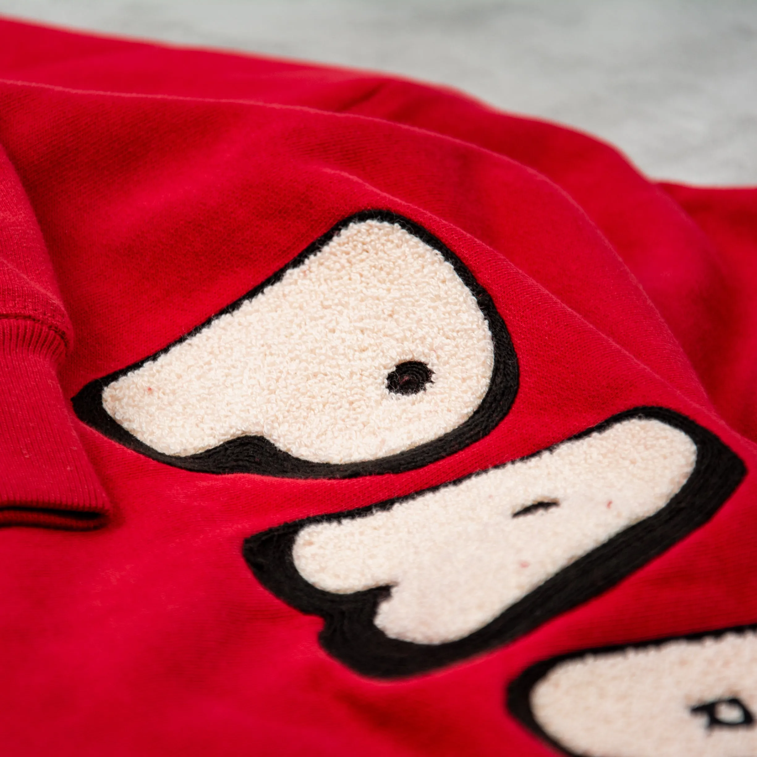 By Parra Rounded PAR Crew Neck Sweat - Ruby Red