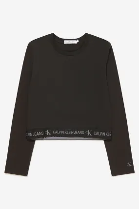 Calvin Klein Girls Logo Tape Top