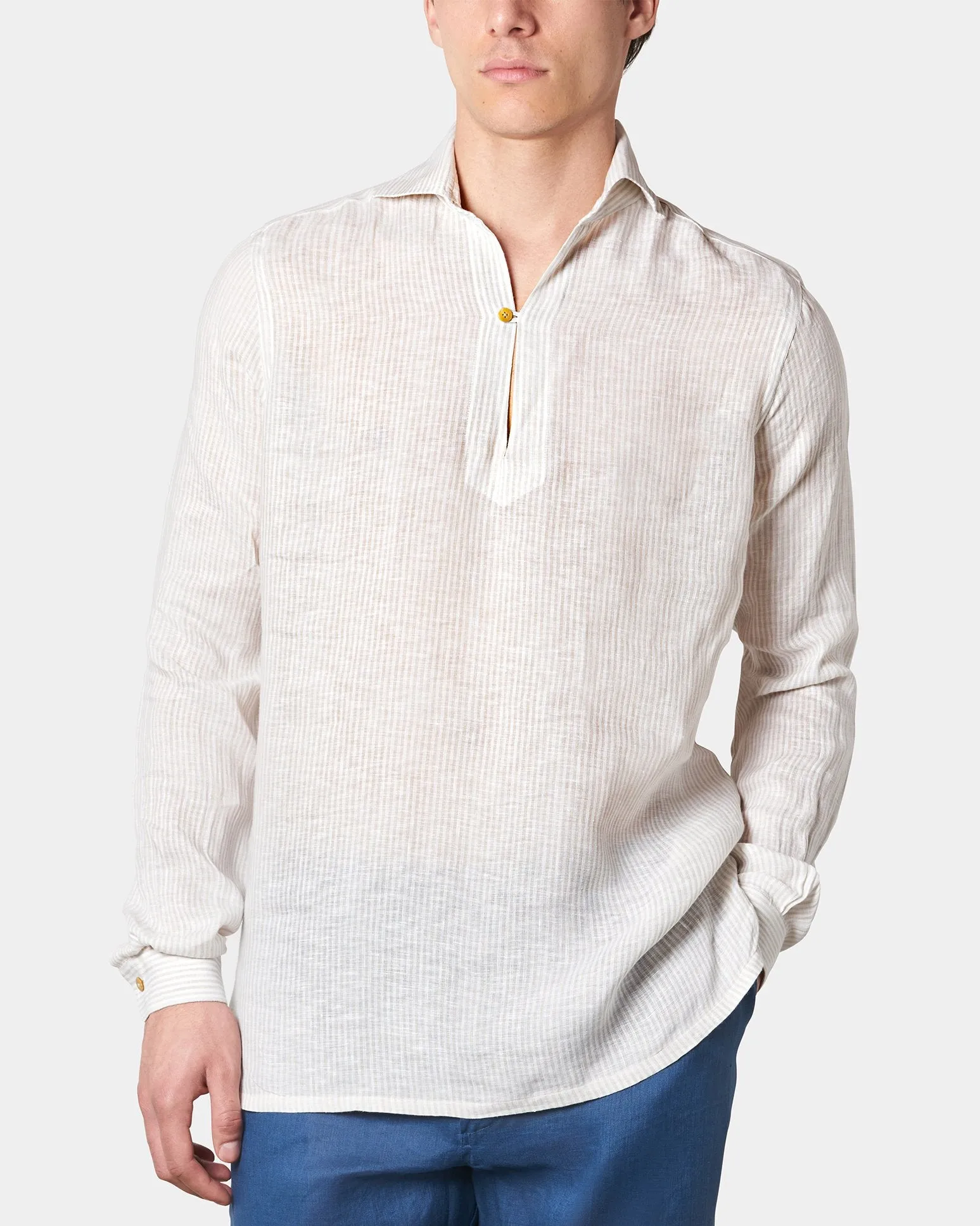 CAPRI LINEN SHIRT IN BEIGE