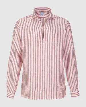 CAPRI LINEN SHIRT IN RED