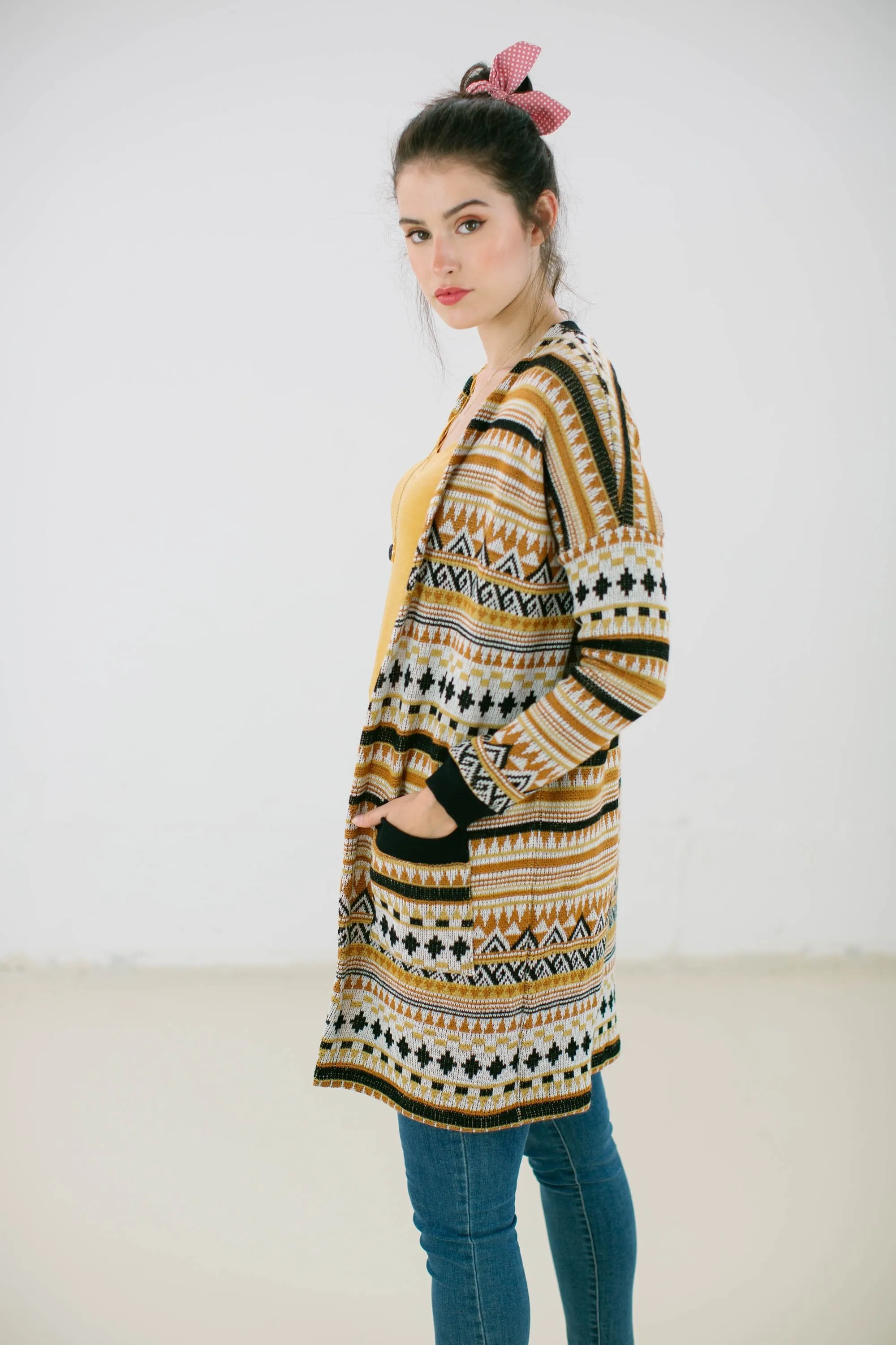 Cardigan Mona in peruvian print