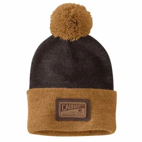 'Carhartt' Knit Pom Pom Craftsmanship Beanie - Dark Brown