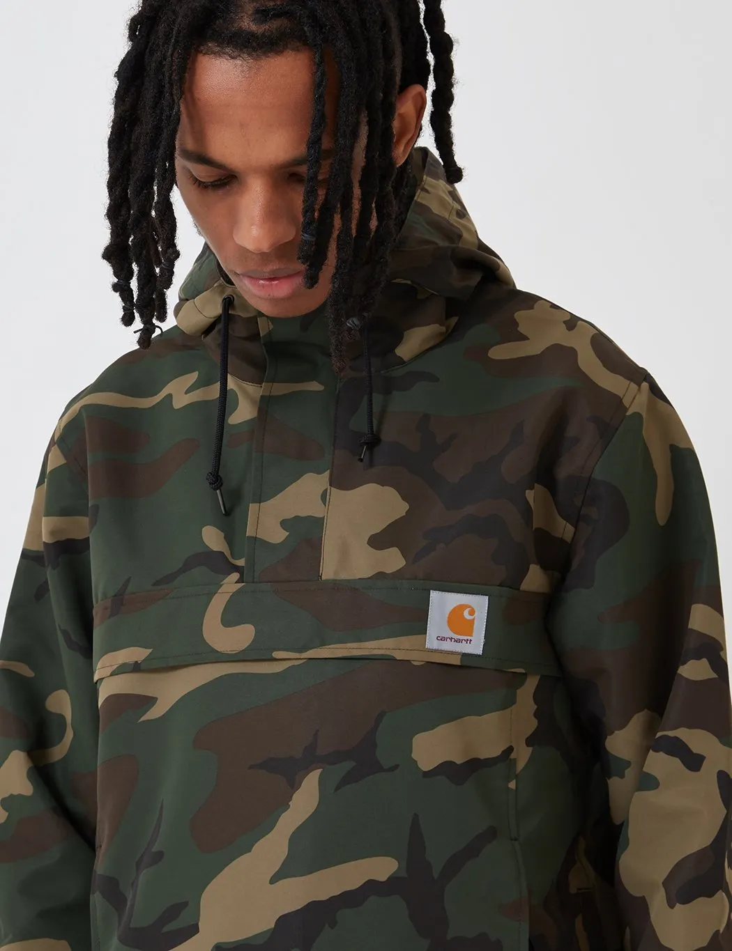 Carhartt-WIP Nimbus Half-Zip Jacket (Un-Lined) - Camo Laurel Green