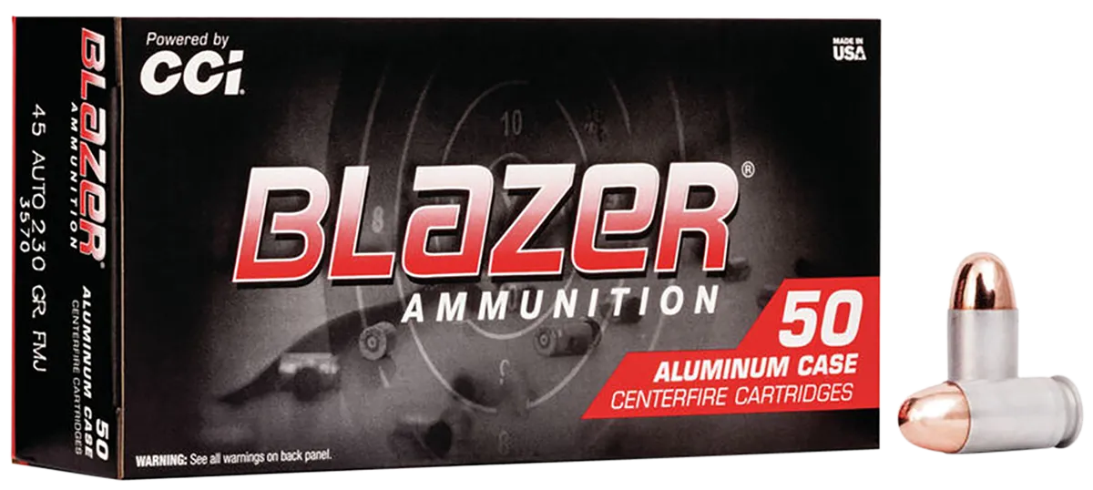 CCI 3570 Blazer 45 ACP 230 gr 845 fps Full Metal Jacket (FMJ) Aluminum 50 Rounds