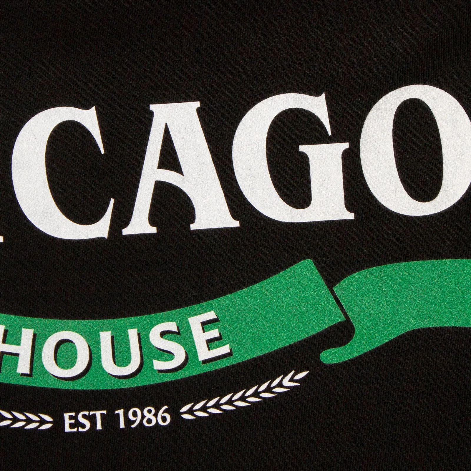 Chicago House Especial Front Print - Tshirt - Black