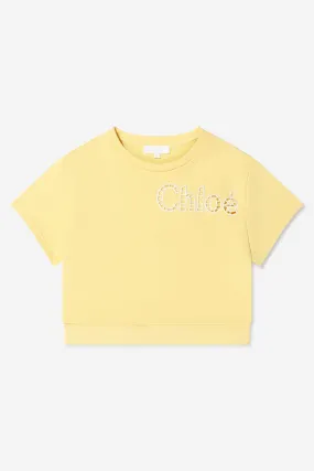 Chloé Girls Cotton Short Sleeve Sweater