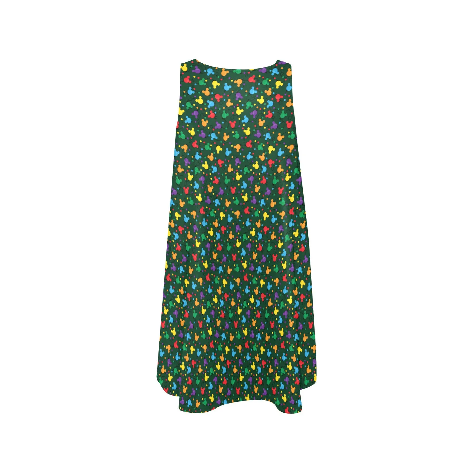 Christmas Lights Sleeveless A-Line Pocket Dress