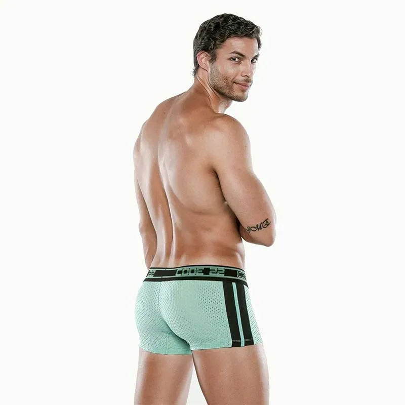 Code 22 Motion Push Up Trunk Underwear Turquoise 2062-09 Size 2XL