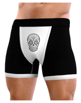 Color Your Own Dia de los Muertos Calavera Mens Boxer Brief Underwear