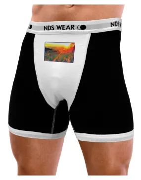 Colorado Sunset Watercolor Mens Boxer Brief Underwear