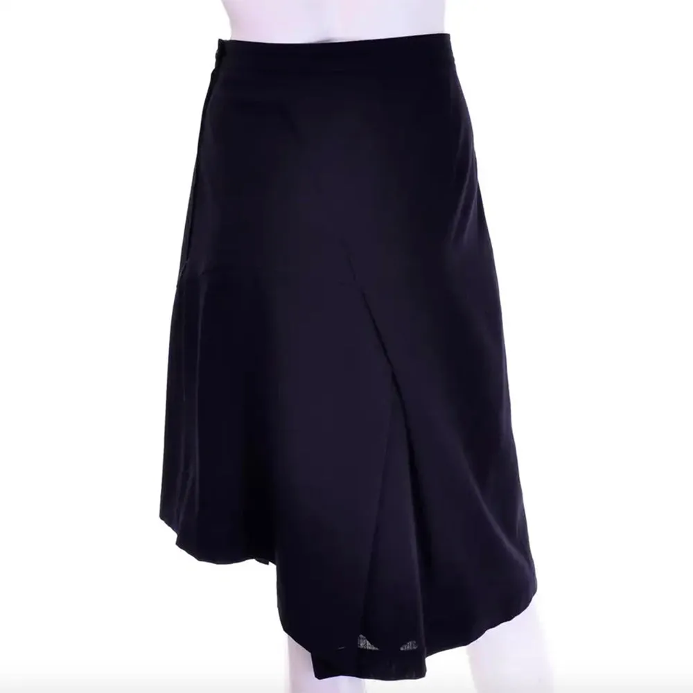 Comme des Garcons Vintage Avant Garde Asymmetrical Wool Skirt