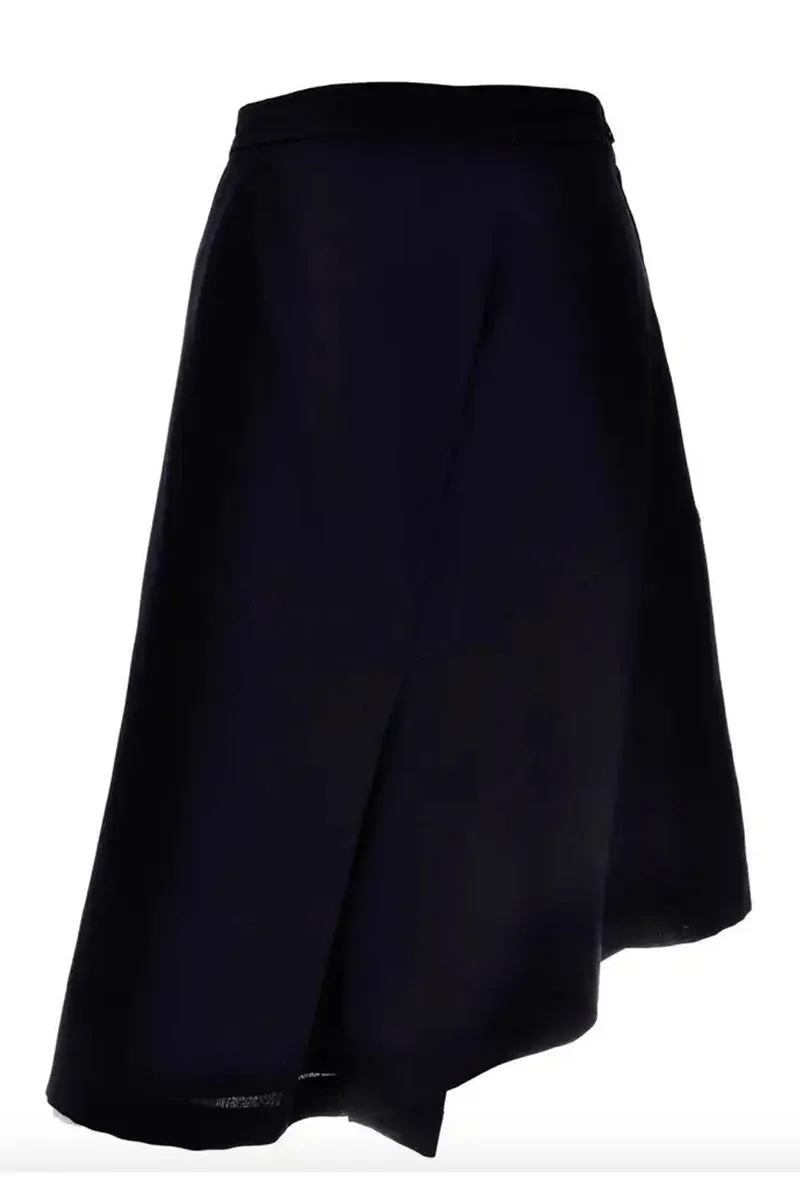 Comme des Garcons Vintage Avant Garde Asymmetrical Wool Skirt