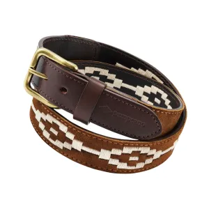 Confianza Polo Belt - Brown Suede