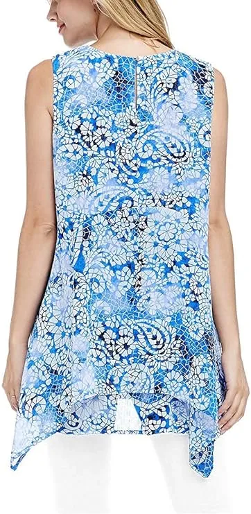 Cristina B Fever Women's Double Layer Sleeveless Blouse