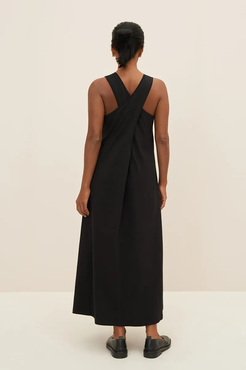 Cross Back Dress - Black