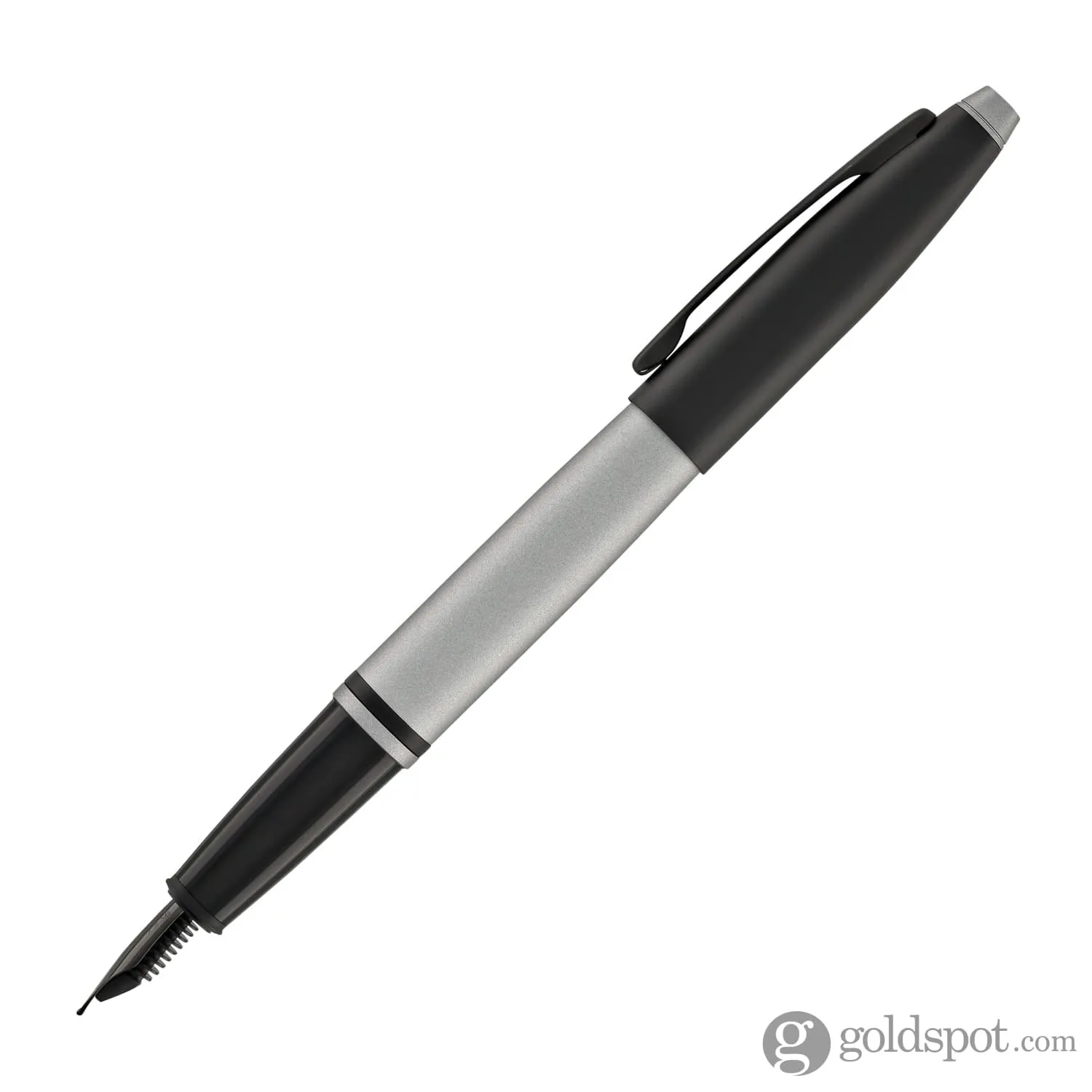 Cross Calais Fountain Pen in Matte Gray Lacquer with Black Trim