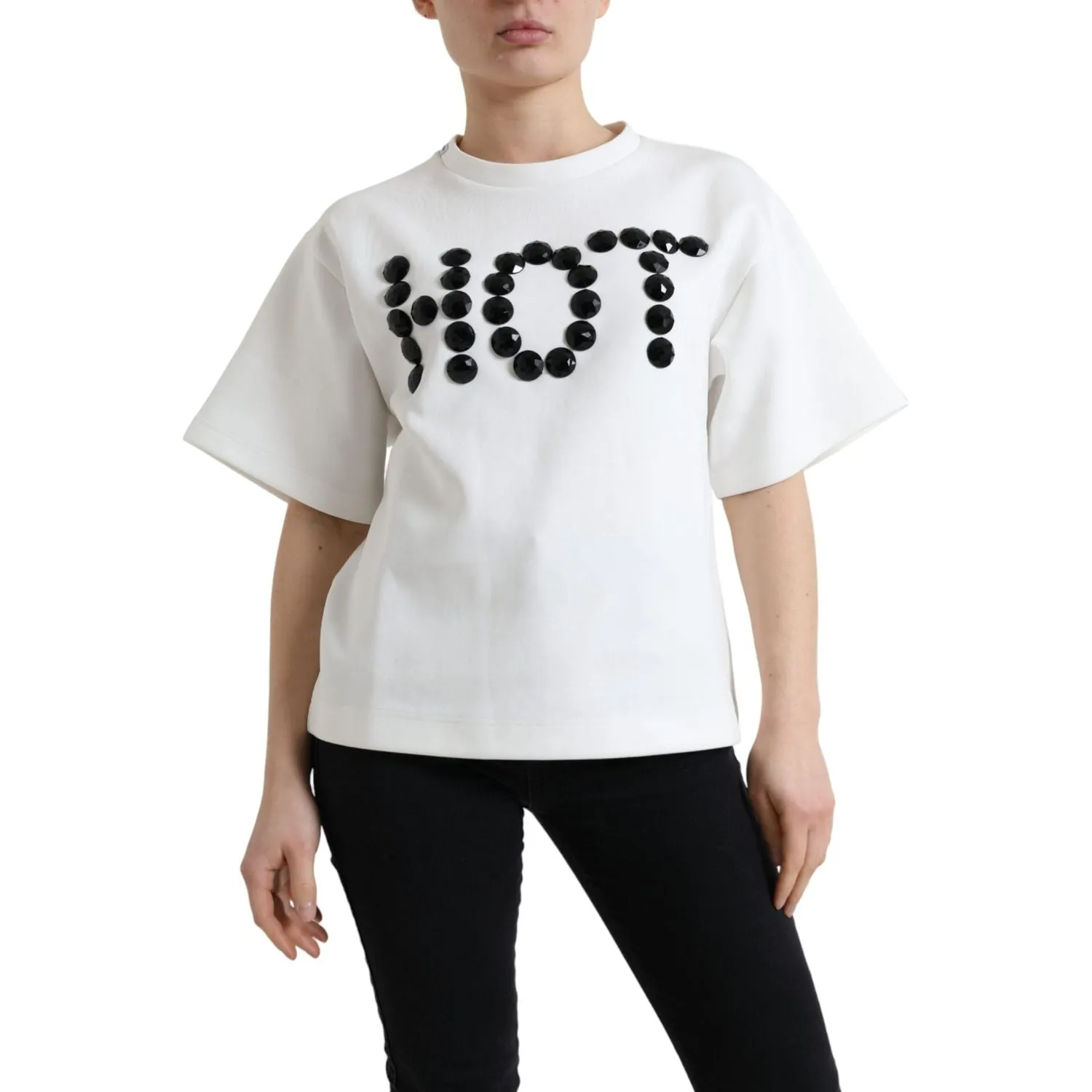 Dolce & Gabbana Embellished Crew Neck Fashion Tee