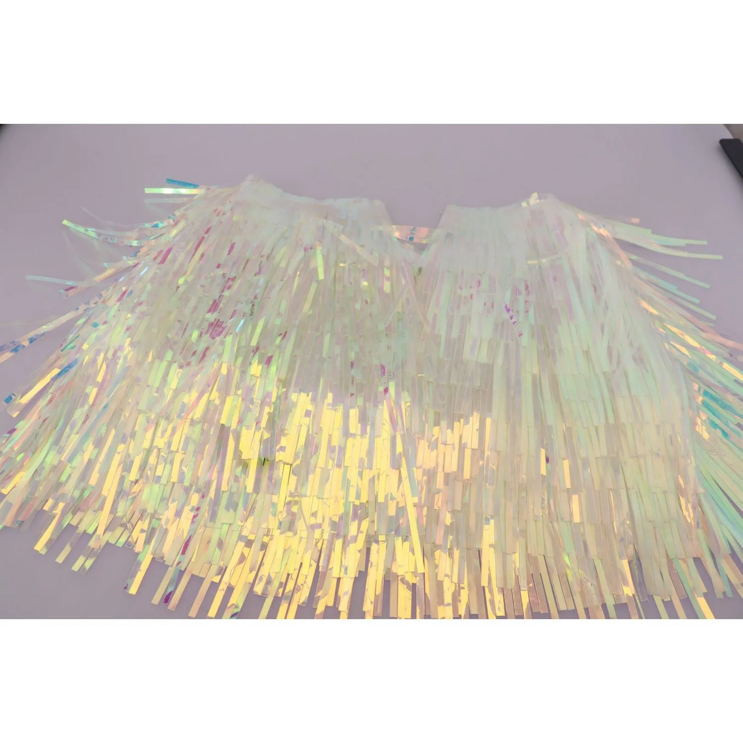 Dolce & Gabbana Iridescent Fringe Mini Skirt Mid Waist