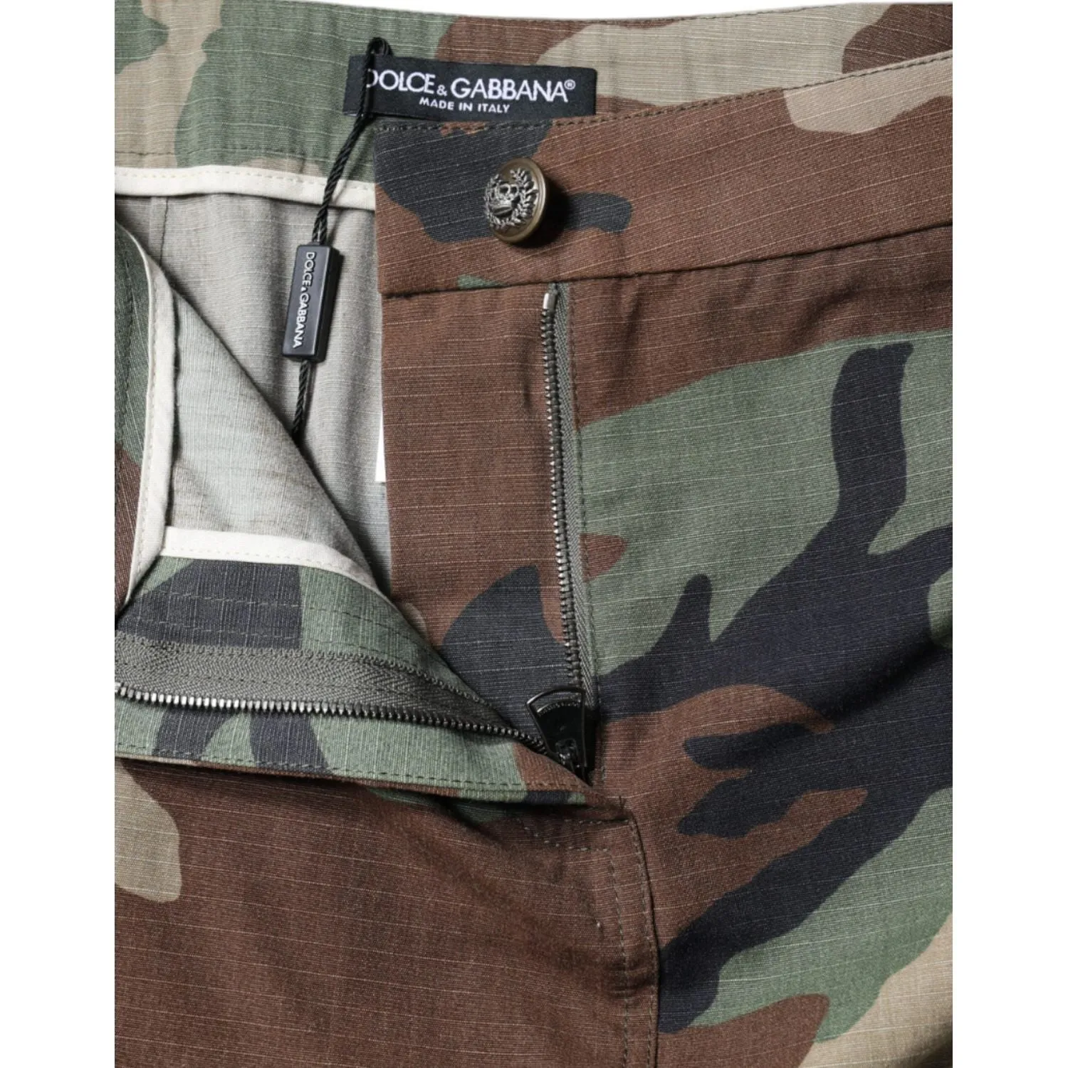 Dolce & Gabbana Multicolor Camouflage Mid Waist A-line Skirt