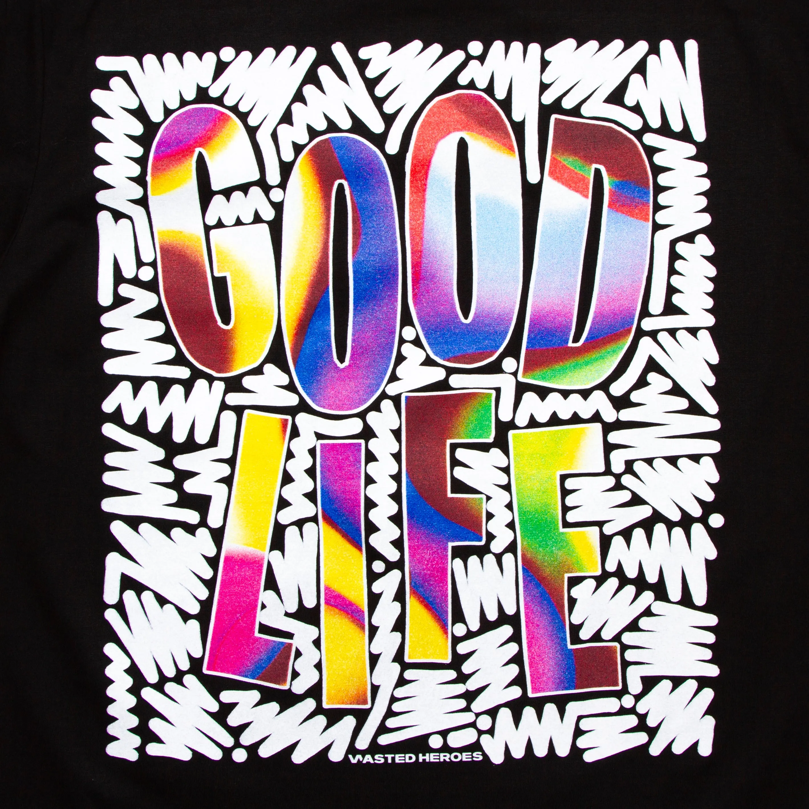 Doodle Good Life 2 Back Print - Tshirt - Black