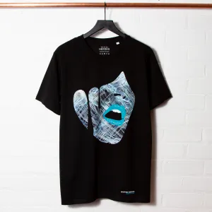 Droplet Face 002 - Tshirt - Black