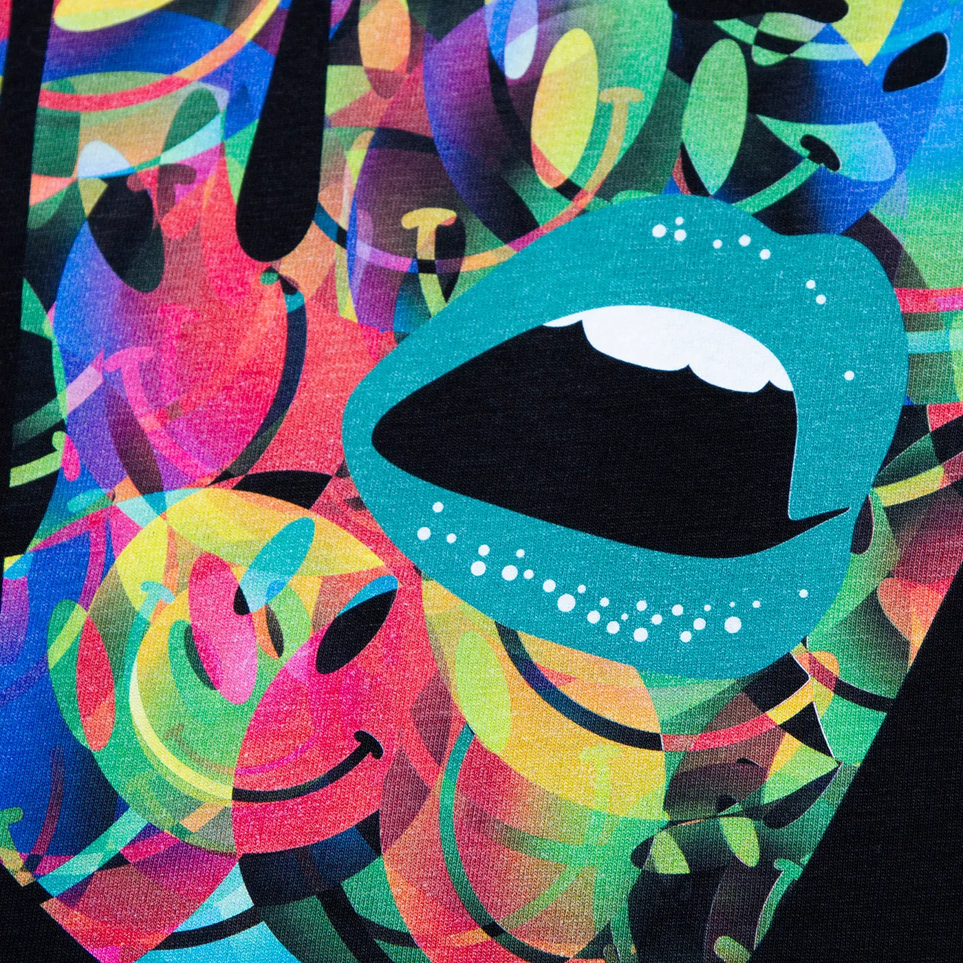 Droplet Face 004 - Tshirt - Black