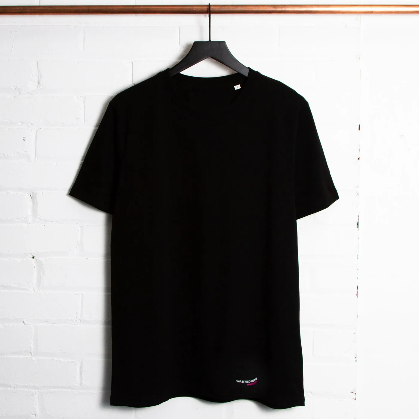 Droplet Face 010 Back Print - Tshirt - Black